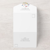 Waterverf Wildbloemen bloeien lente bruiloft All In One Uitnodiging (Buitenkant)