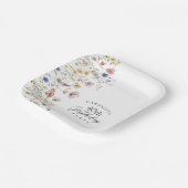 Waterverf Wildbloemen Bloemen 40ste verjaardagsfee Papieren Bordje (Gebogen)