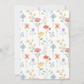 Waterverf Wildbloemen Bloemen Bloemen Baby shower Kaart (Achterkant)