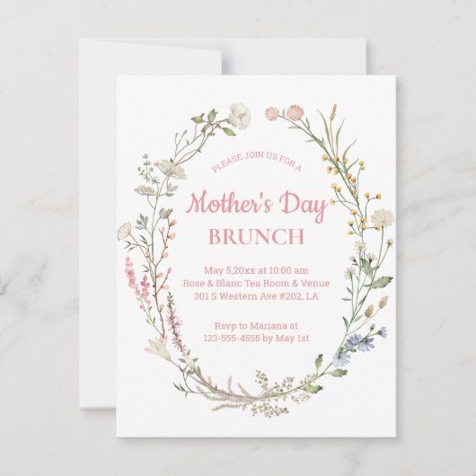 waterverf Wildbloemen Bloemen Bloemen moederdag br Kaart (Voorkant)