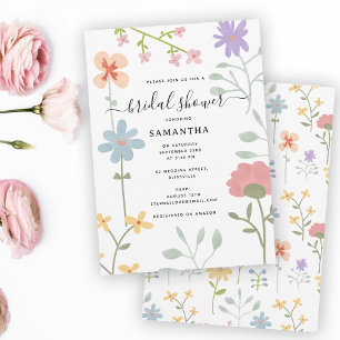 Waterverf Wildbloemen Bloemen Bloemen Vrijgezellen Kaart
