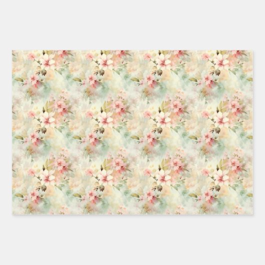 Waterverf Wildbloemen bloemenelegant Inpakpapier Vel (Voorkant 2)