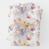 Waterverf Wildbloemen bloemenelegant Inpakpapier Vel (In situ)