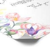 Waterverf Wildbloemen Bloemenluier Raffle Poster (Hoek)