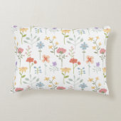 Waterverf Wildbloemen bloemenpatroon Accent Kussen (Achterkant)