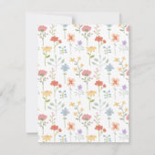 Waterverf Wildbloemen bloemenpatroon Bedankkaart (Achterkant)