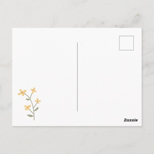 Waterverf Wildbloemen bloemenpatroon Briefkaart (Achterkant)
