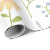 Waterverf Wildbloemen bloemenpatroon Cadeaupapier (Rol Hoek)