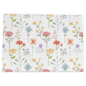 Waterverf Wildbloemen bloemenpatroon Groot Cadeauzakje (Achterkant)