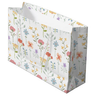 Waterverf Wildbloemen bloemenpatroon Groot Cadeauzakje