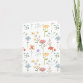 Waterverf Wildbloemen bloemenpatroon Kaart (Voorkant)