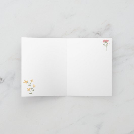 Waterverf Wildbloemen bloemenpatroon Kaart (Binnen)