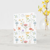 Waterverf Wildbloemen bloemenpatroon Kaart (Gele Bloem)