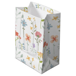 Waterverf Wildbloemen bloemenpatroon Medium Cadeauzakje