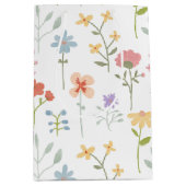 Waterverf Wildbloemen bloemenpatroon Medium Cadeauzakje (Voorkant)