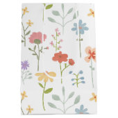 Waterverf Wildbloemen bloemenpatroon Medium Cadeauzakje (Achterkant)