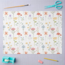 Waterverf Wildbloemen bloemenpatroon