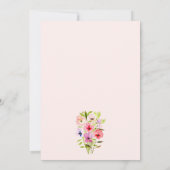 Waterverf Wildbloemen Boeket Rustieke Boho bruilof Kaart (Achterkant)