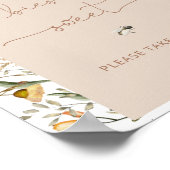 Waterverf Wildbloemen Boho Baby's zijn zoet Poster (Hoek)