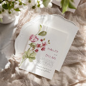 Waterverf Wildbloemen Boho bruiloft uitnodiging