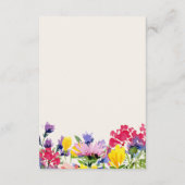 Waterverf Wildbloemen Boho Floral Informatiekaartje (Achterkant)