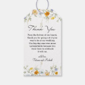 waterverf Wildbloemen Botanische bruiloft dank u Cadeaulabel (Voorkant)