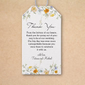 waterverf Wildbloemen Botanische bruiloft dank u Cadeaulabel