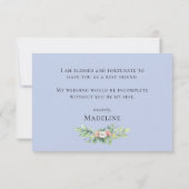 Waterverf Wildbloemen Bridal Partij Voorstel Kaart (Achterkant)