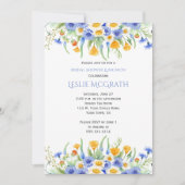 Waterverf Wildbloemen Bridal Shower Kaart (Voorkant)