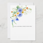 Waterverf Wildbloemen Bridal Shower Kaart (Achterkant)