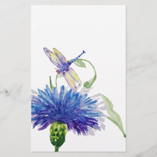 Waterverf Wildbloemen Briefpapier (Voorkant)