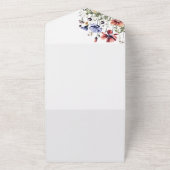 Waterverf Wildbloemen bruiloft All In One Uitnodiging (Buitenkant)