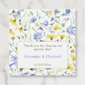 Waterverf Wildbloemen bruiloft Bedankjes Labels (Voorkant)