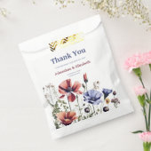 Waterverf Wildbloemen bruiloft Bedankzakje (Gezegeld)