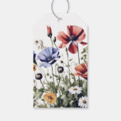 Waterverf Wildbloemen bruiloft Cadeaulabel (Achterkant)