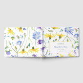 Waterverf Wildbloemen bruiloft Gastenboek (Volledig)