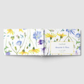Waterverf Wildbloemen bruiloft Gastenboek (Volledig)