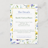 Waterverf Wildbloemen bruiloft Informatiekaartje (Voorkant)