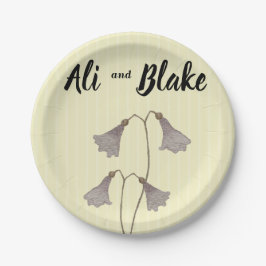 Waterverf Wildbloemen bruiloft Papieren Bordje