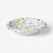 Waterverf Wildbloemen bruiloft Papieren Kommen (Gebogen)