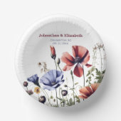 Waterverf Wildbloemen bruiloft Papieren Kommen (Voorkant)