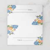 Waterverf Wildbloemen bruiloft Plaatskaartje (Buitenkant ongevouwen)