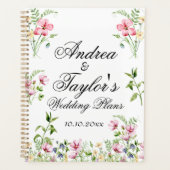 Waterverf Wildbloemen bruiloft Planner (Voorkant)
