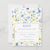 Waterverf Wildbloemen Bruiloft RSVP (Voorkant)