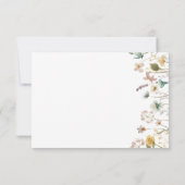 Waterverf Wildbloemen bruiloft RSVP Kaartje (Achterkant)