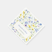 Waterverf Wildbloemen bruiloft Servet (Hoek)