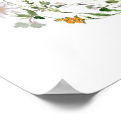 Waterverf Wildbloemen Bruiloft Welkomstbord Poster (Hoek)