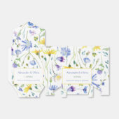 Waterverf Wildbloemen Bruiloft | Wit Bedankdoosjes (Uitgevouwen)