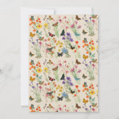 Waterverf Wildbloemen Butterflies Baby shower Bedankkaart (Achterkant)