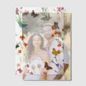 Waterverf Wildbloemen Butterflies Baby shower Vellum Uitnodigingen (Offset (Koppel))